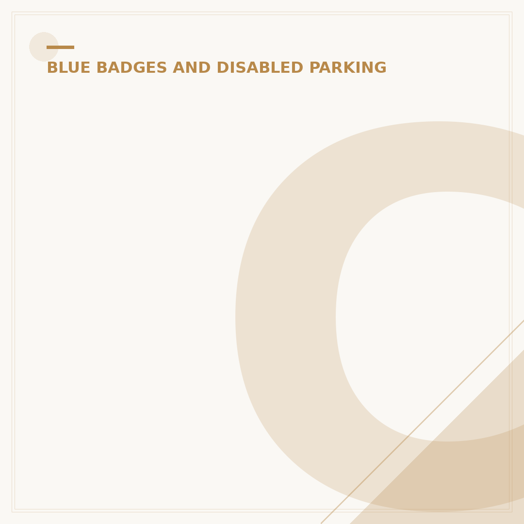 Can Blue Badge Holders Park in Residents' Bays?