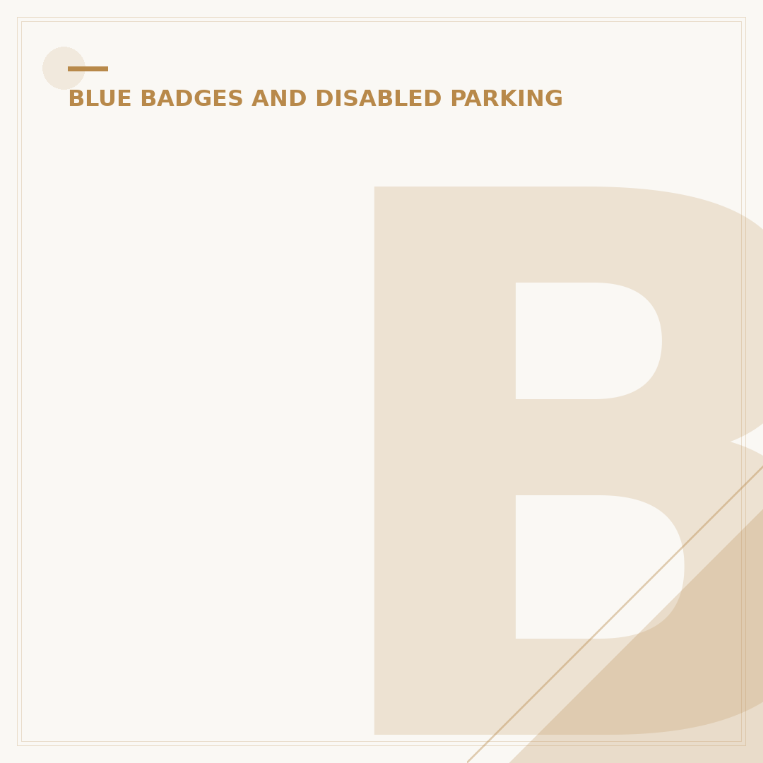 Blue Disabled Badge Eligibility