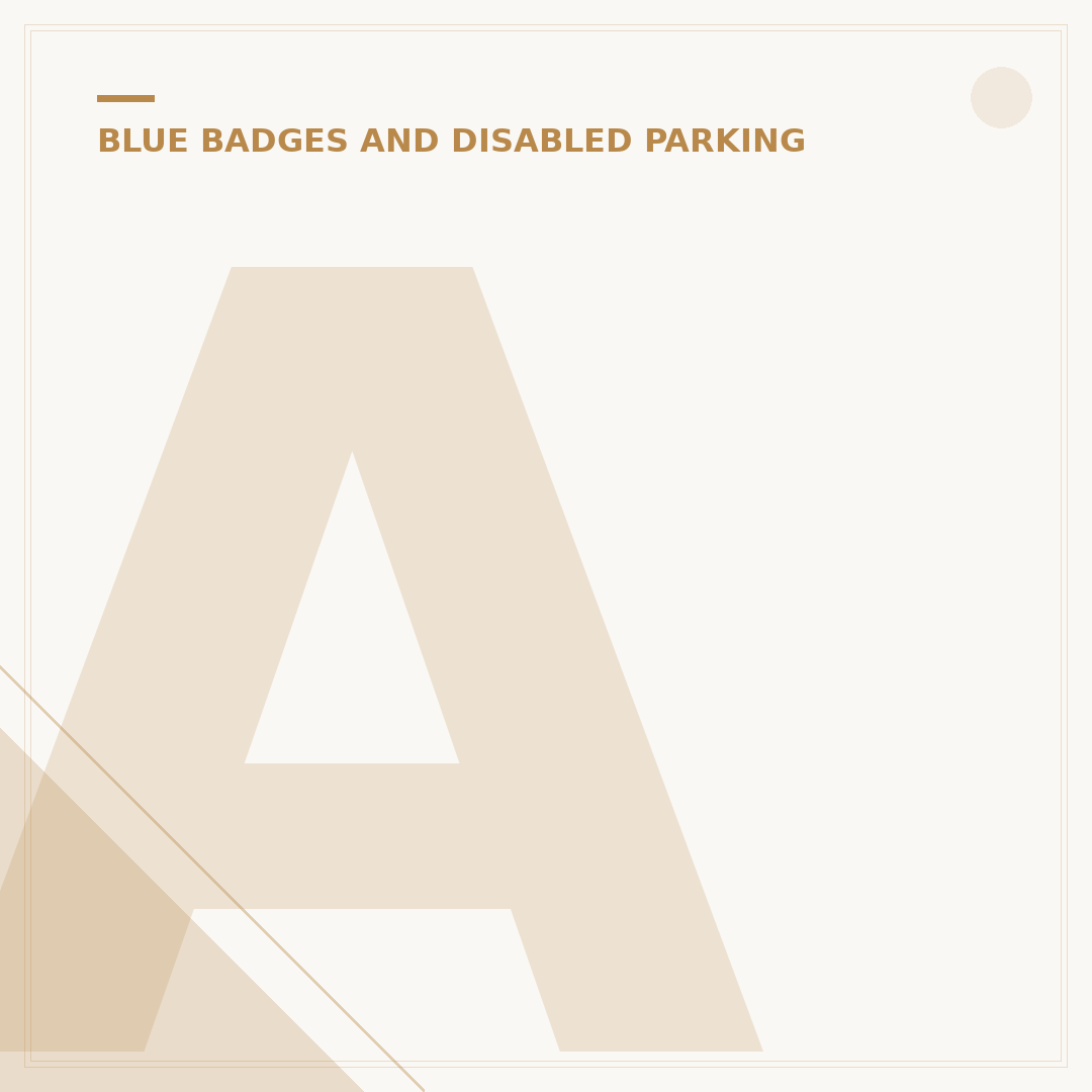 Am I Entitled to a Blue Disabled Badge?