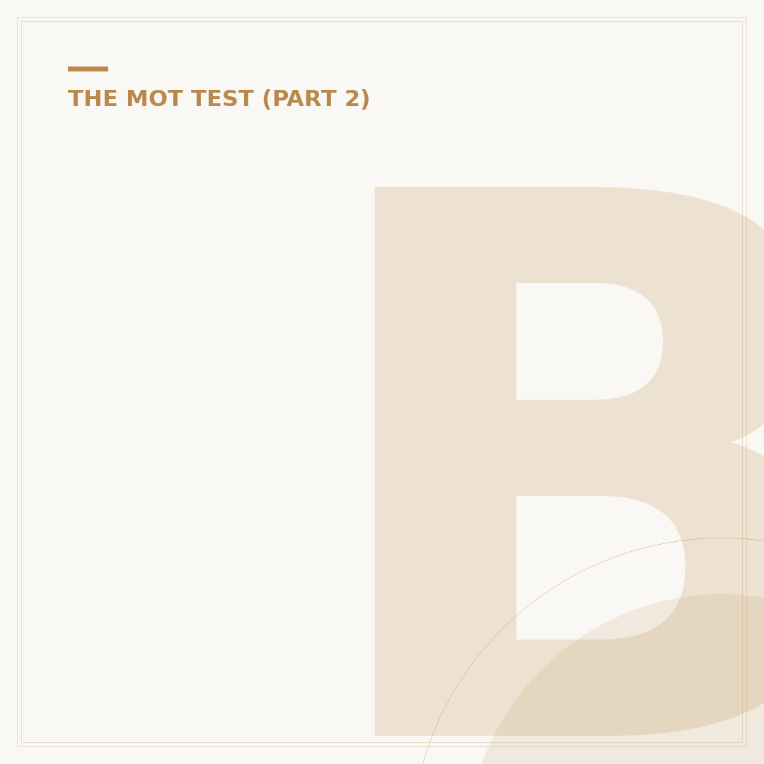 Body MOT Test: What to Check and Pass
