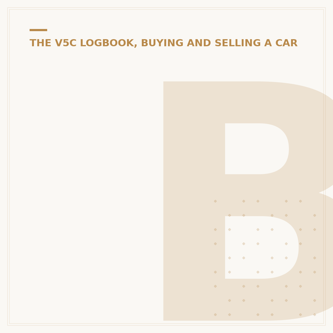 Buying a Car Without a V5C Logbook: What You Need To Know