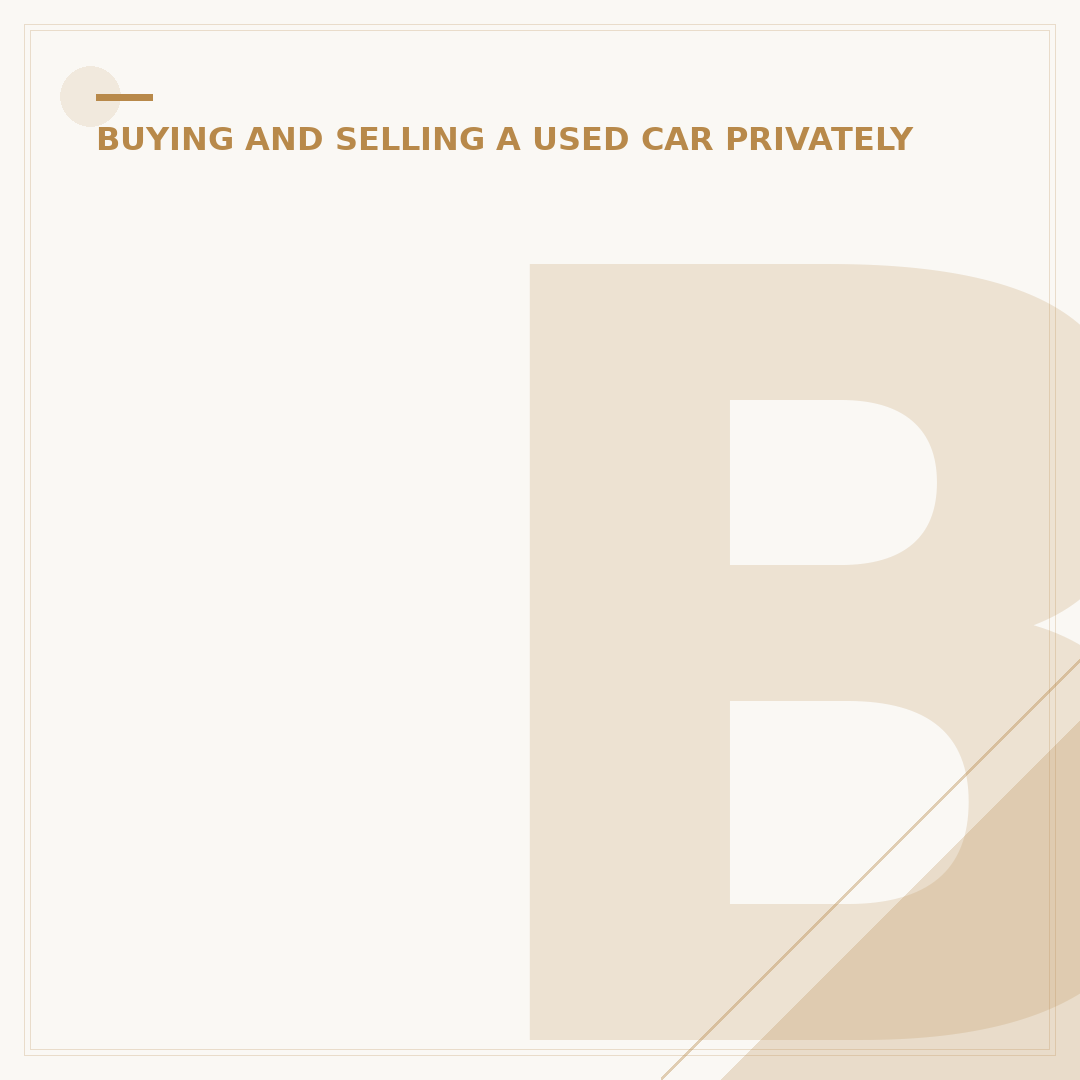 Buying a Used Car Privately: What to Check
