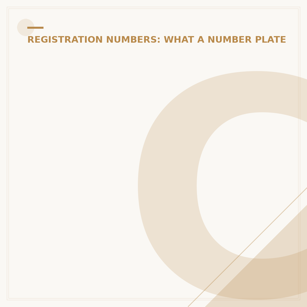 Classic Car Number Plates