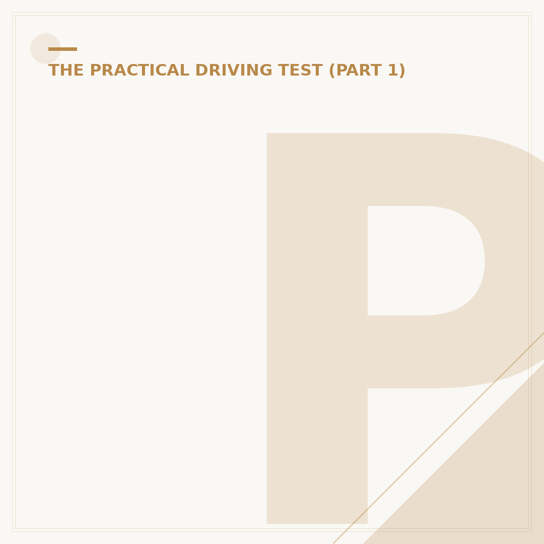 Passing Your Driving Test Practical: What You Need