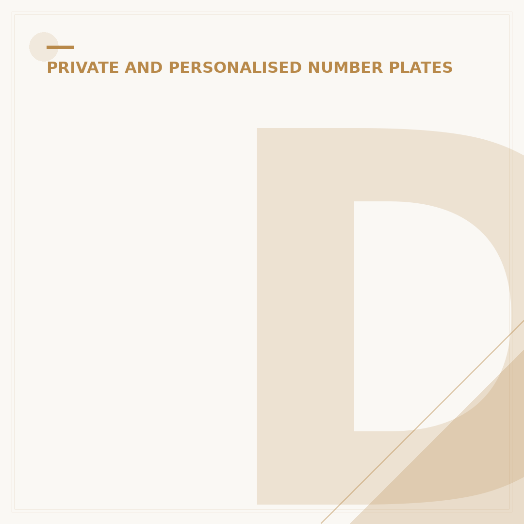 DVLA Number Plate Assignment: Put Your Private Plate On