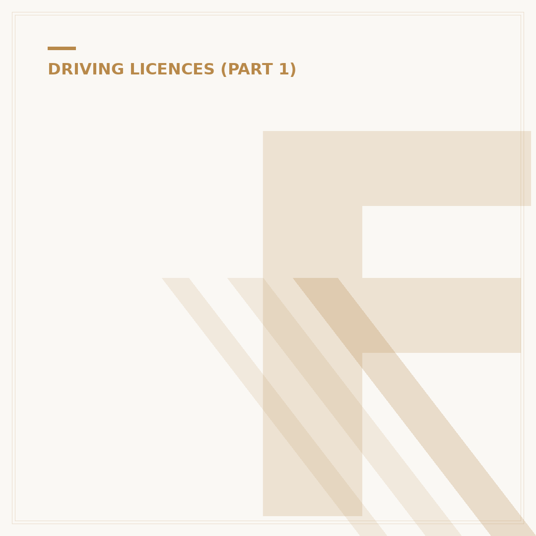 FKQ on Driving Licence: Understanding the Code
