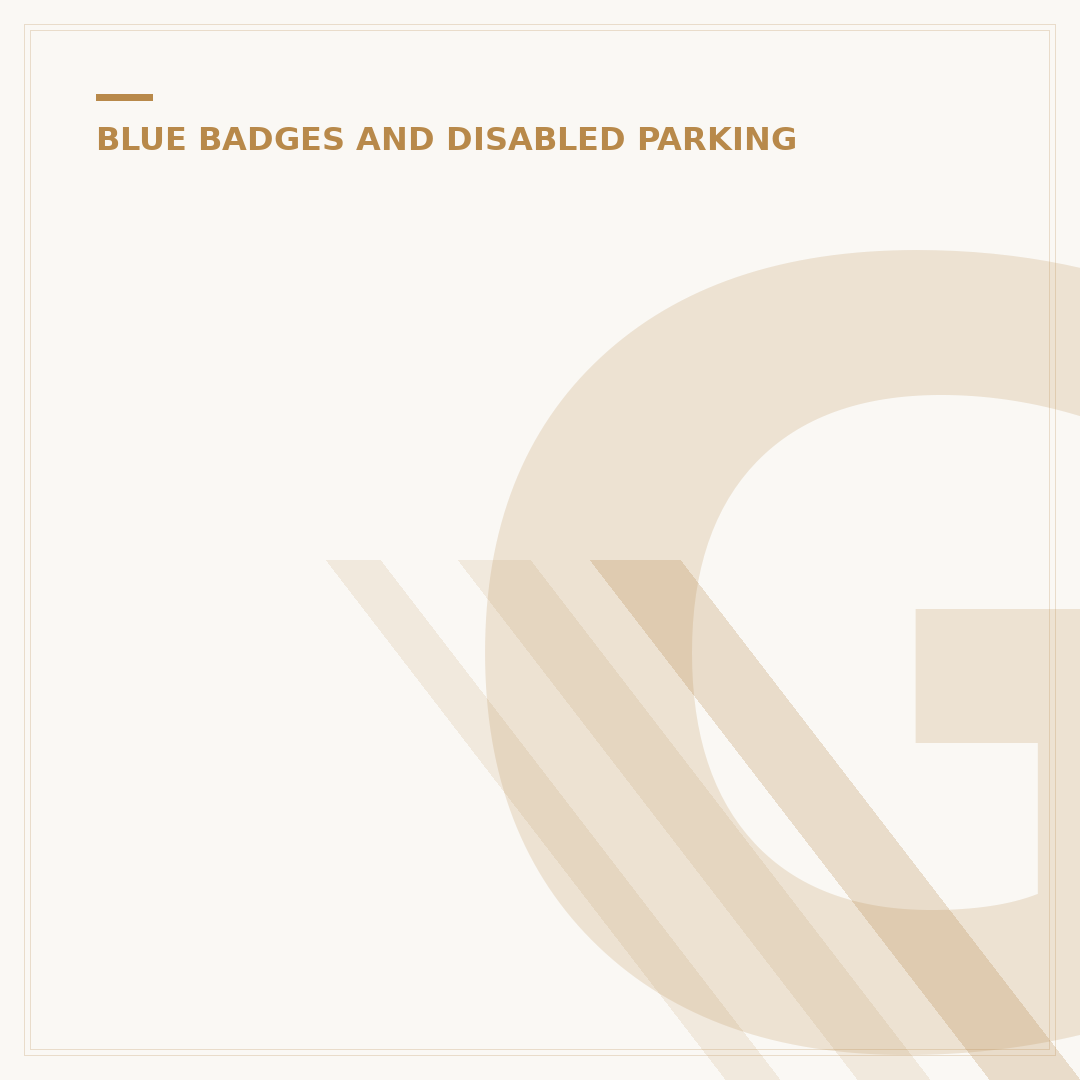 Getting a Disabled Blue Badge