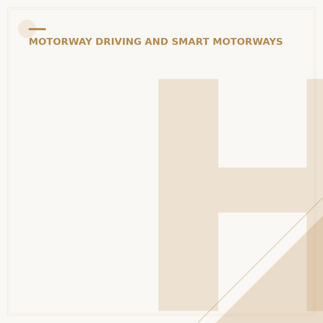Highway Code: Exit Motorway