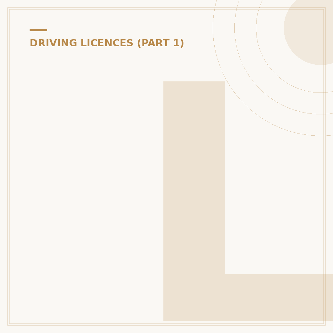 Learning Driving Licence