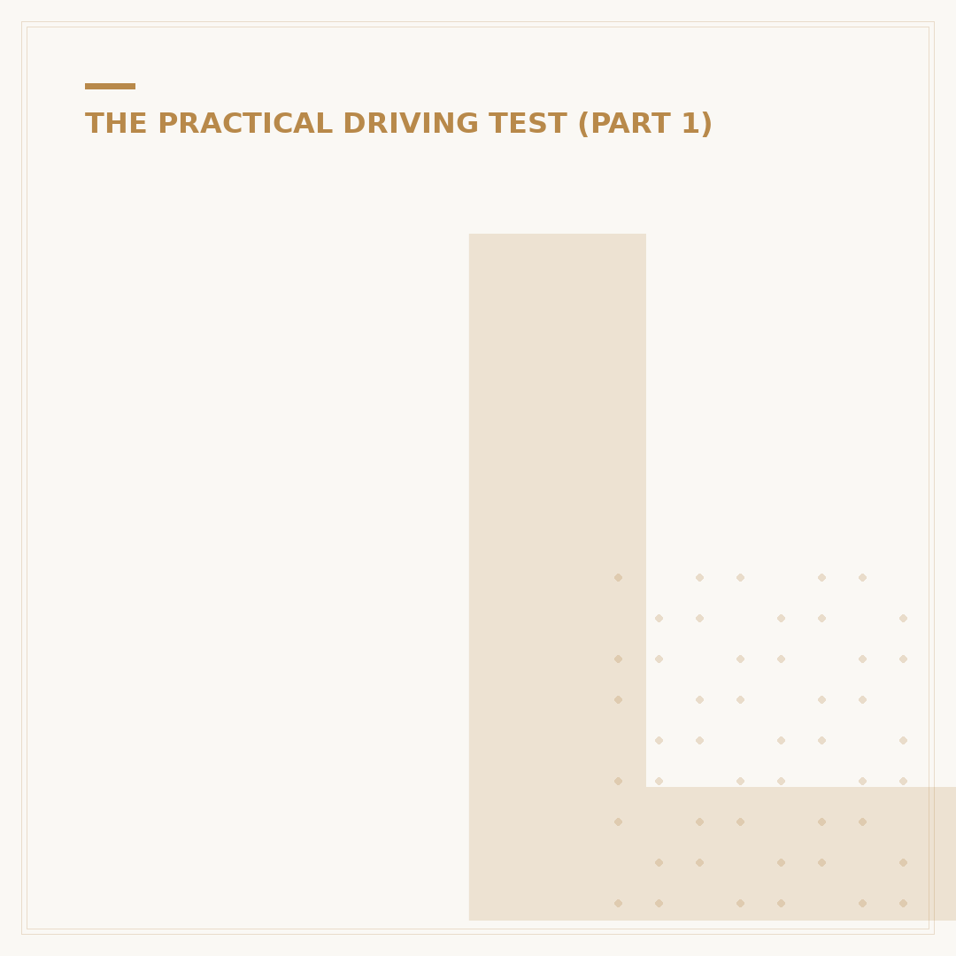 List of Major Faults in UK Driving Test