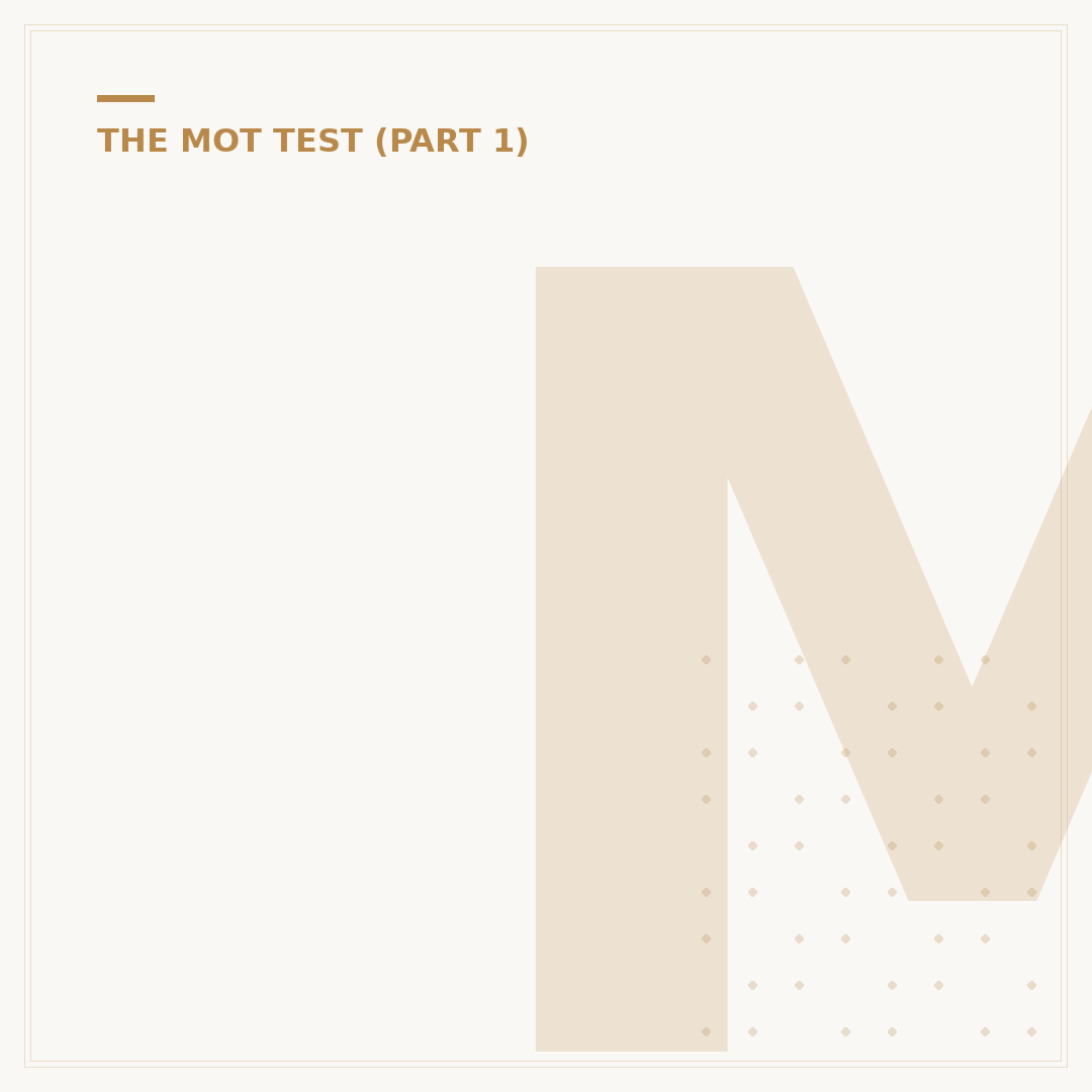 MOT Minor Defects: What They Are & How to Fix