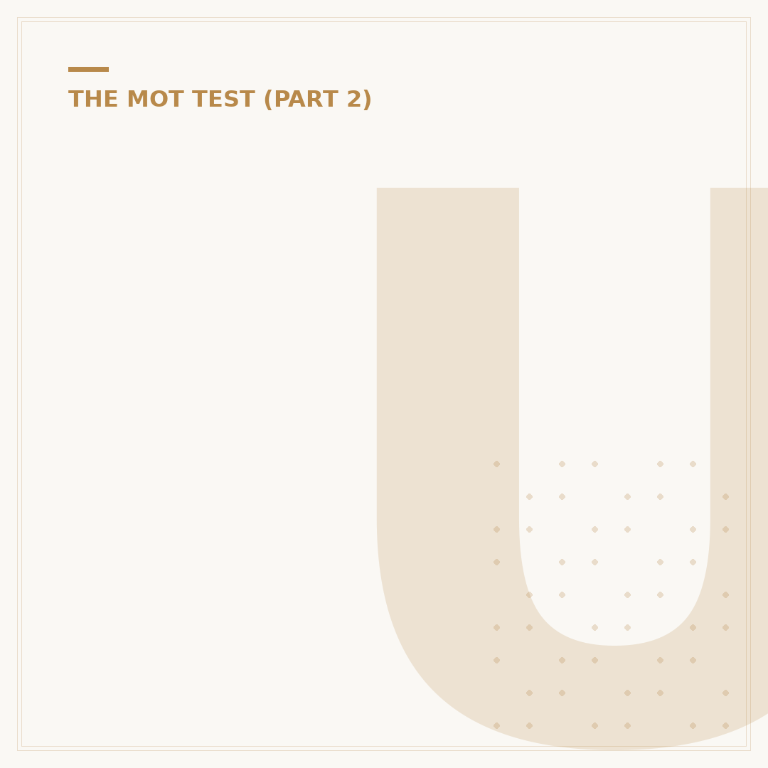 Understanding the MOT Test Course For Your Vehicle