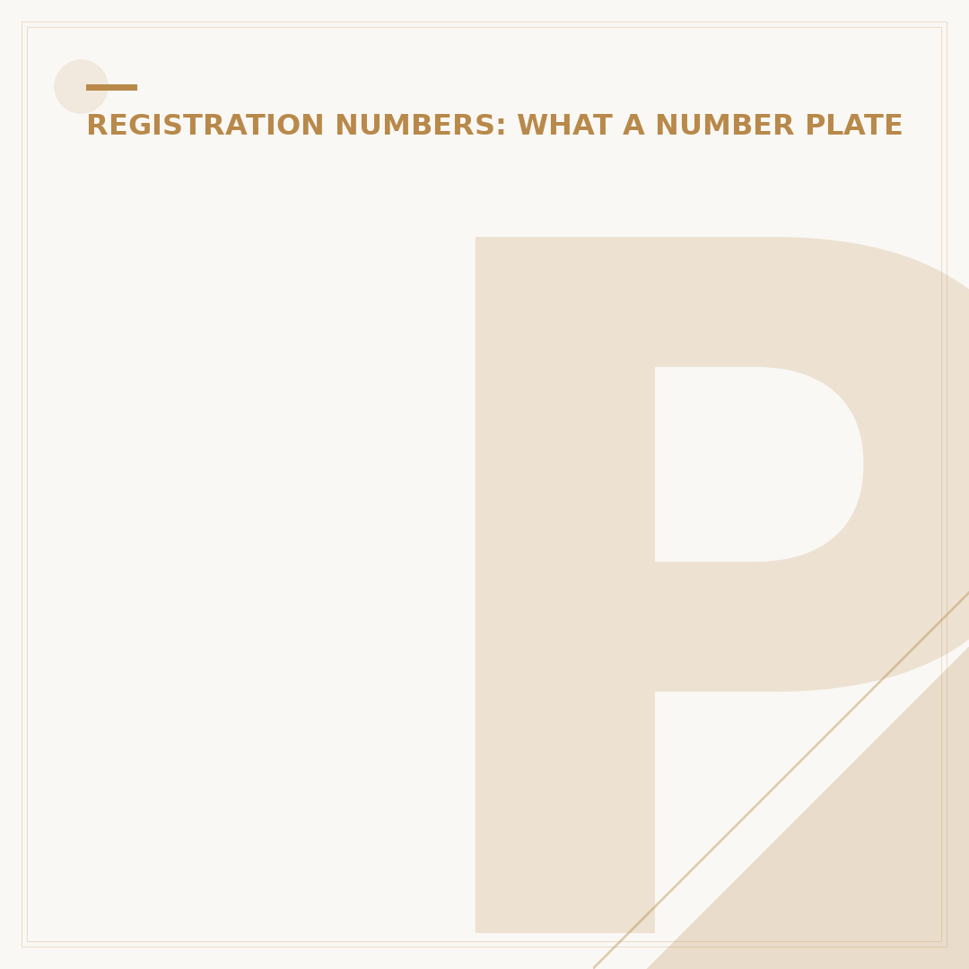 Personal Registration Number Plates