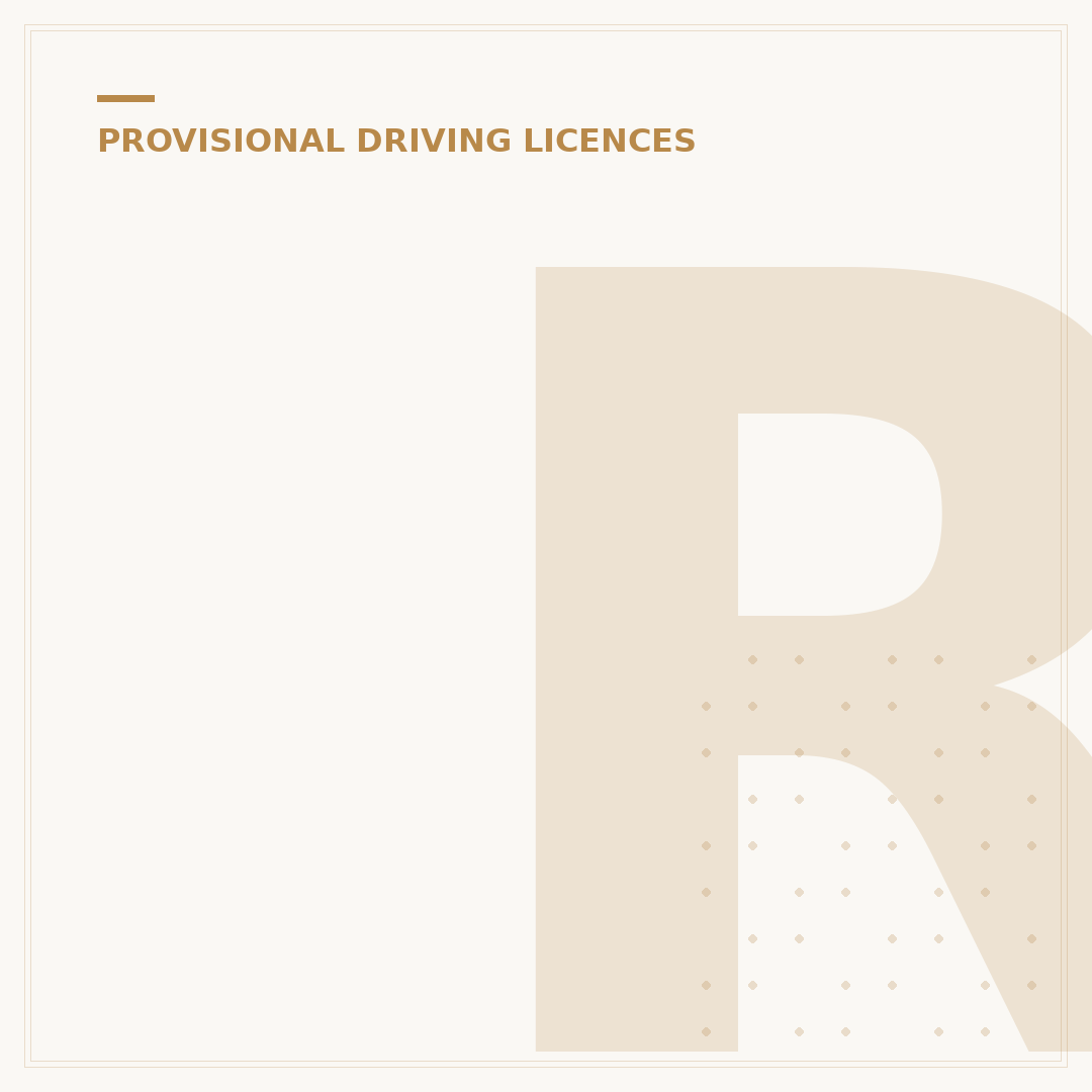 Reordering a Provisional Driving Licence