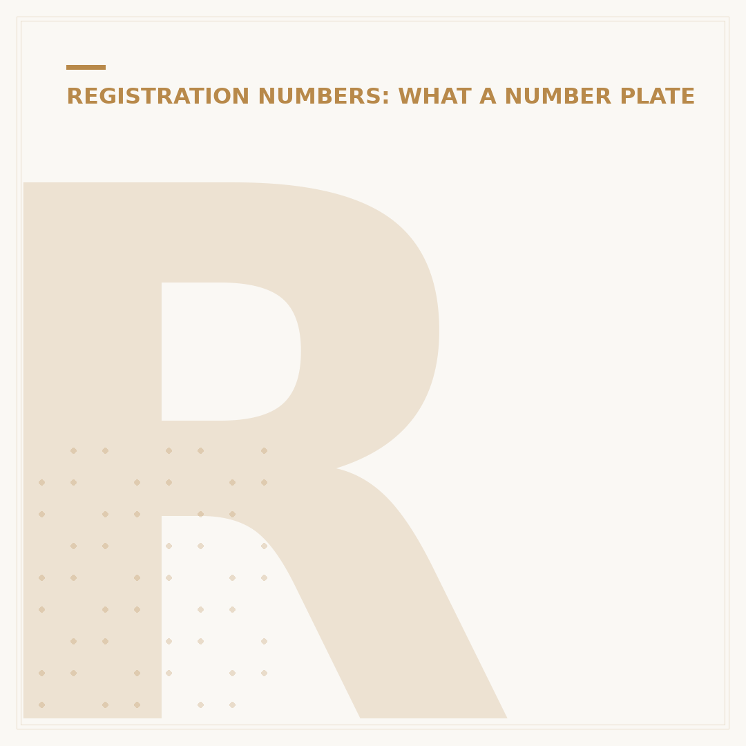 Road Legal Number Plates