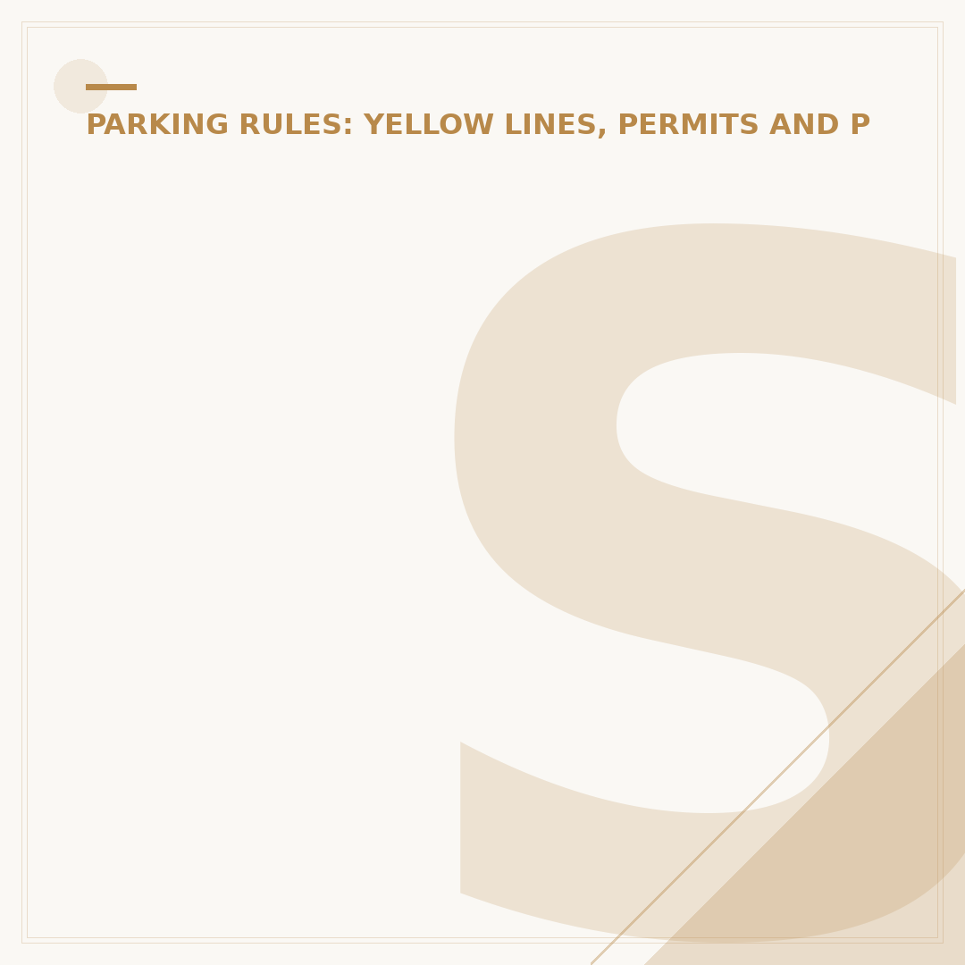 Single Yellow Line Parking: Rules When No Sign Is Visible