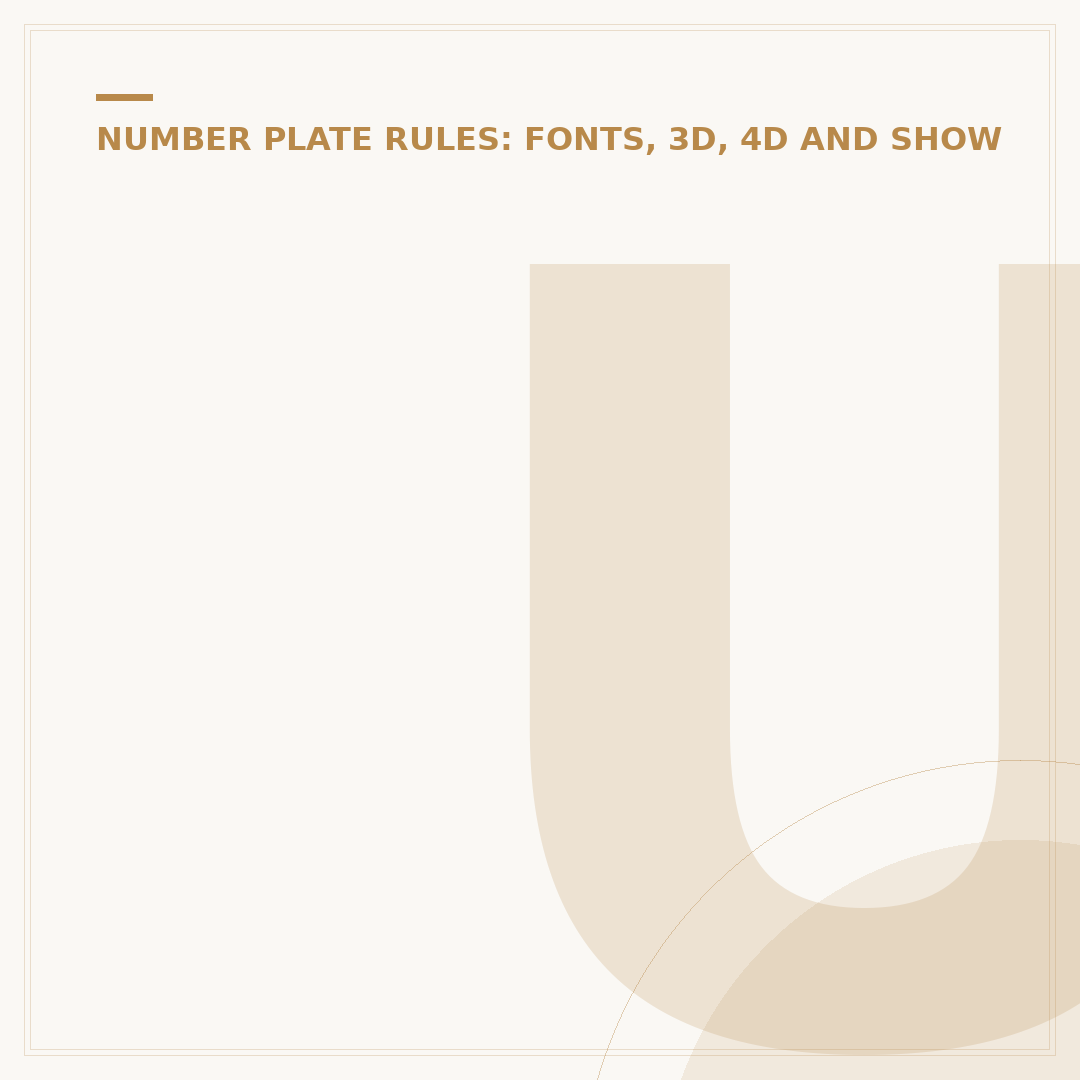 UK Number Plate Font: Legal Requirements Explained