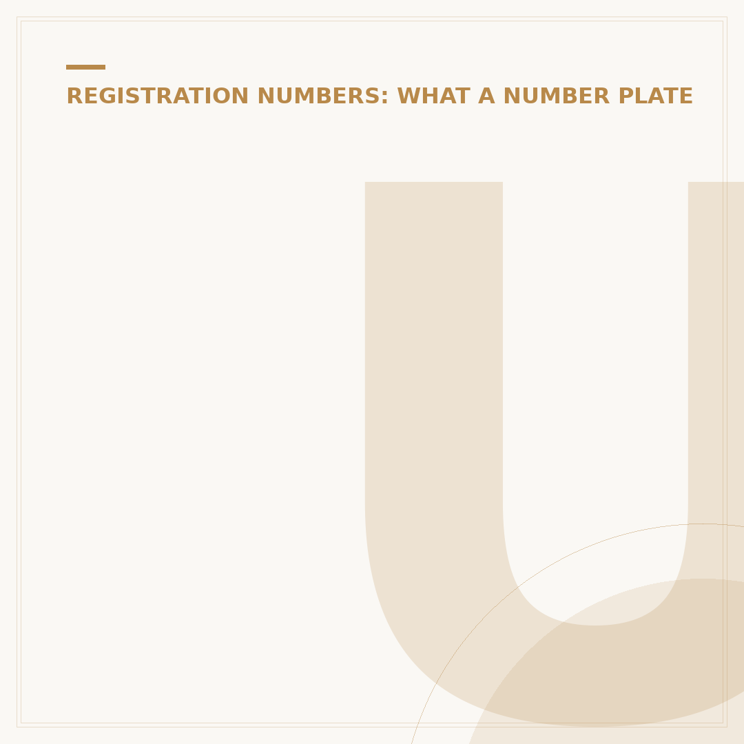 UK Number Plate Format Explained