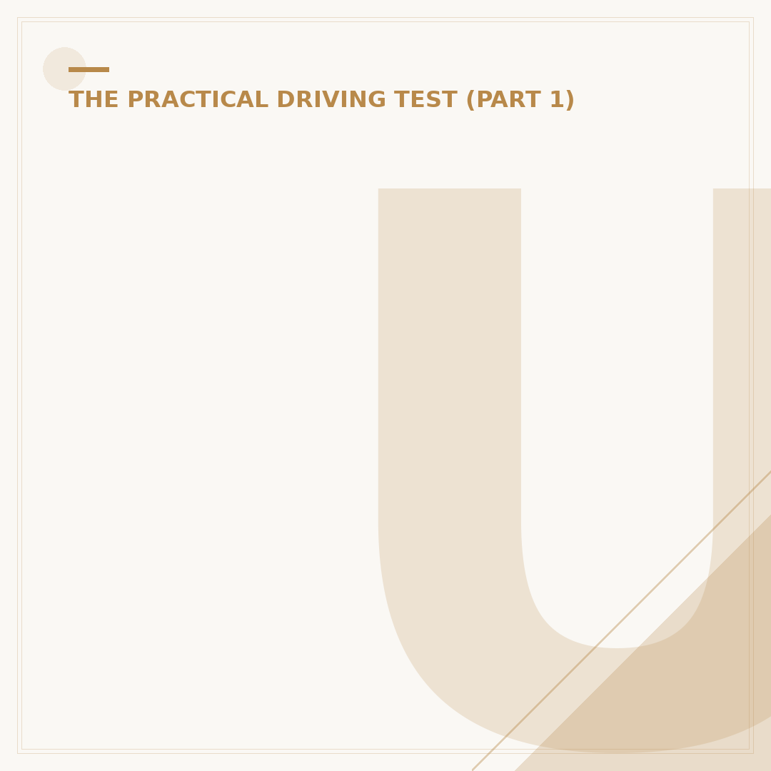 Using Your Own Car for Driving Test: Requirements