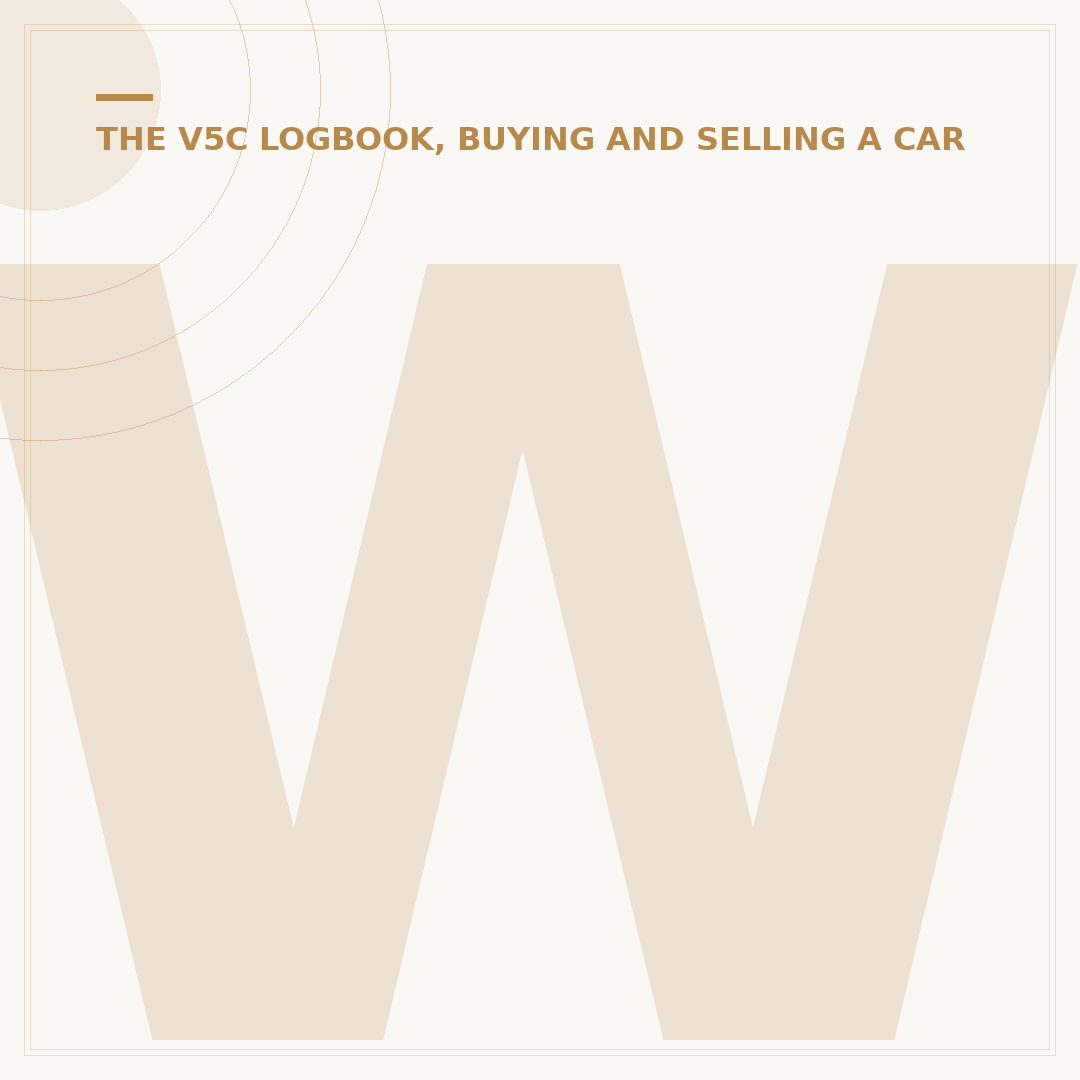 What to do with V5C when selling a car