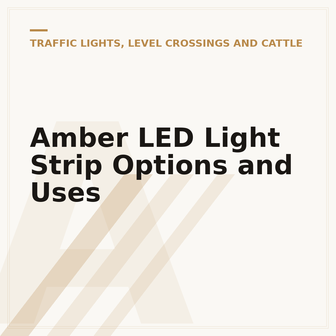 Amber LED Light Strip Options and Uses