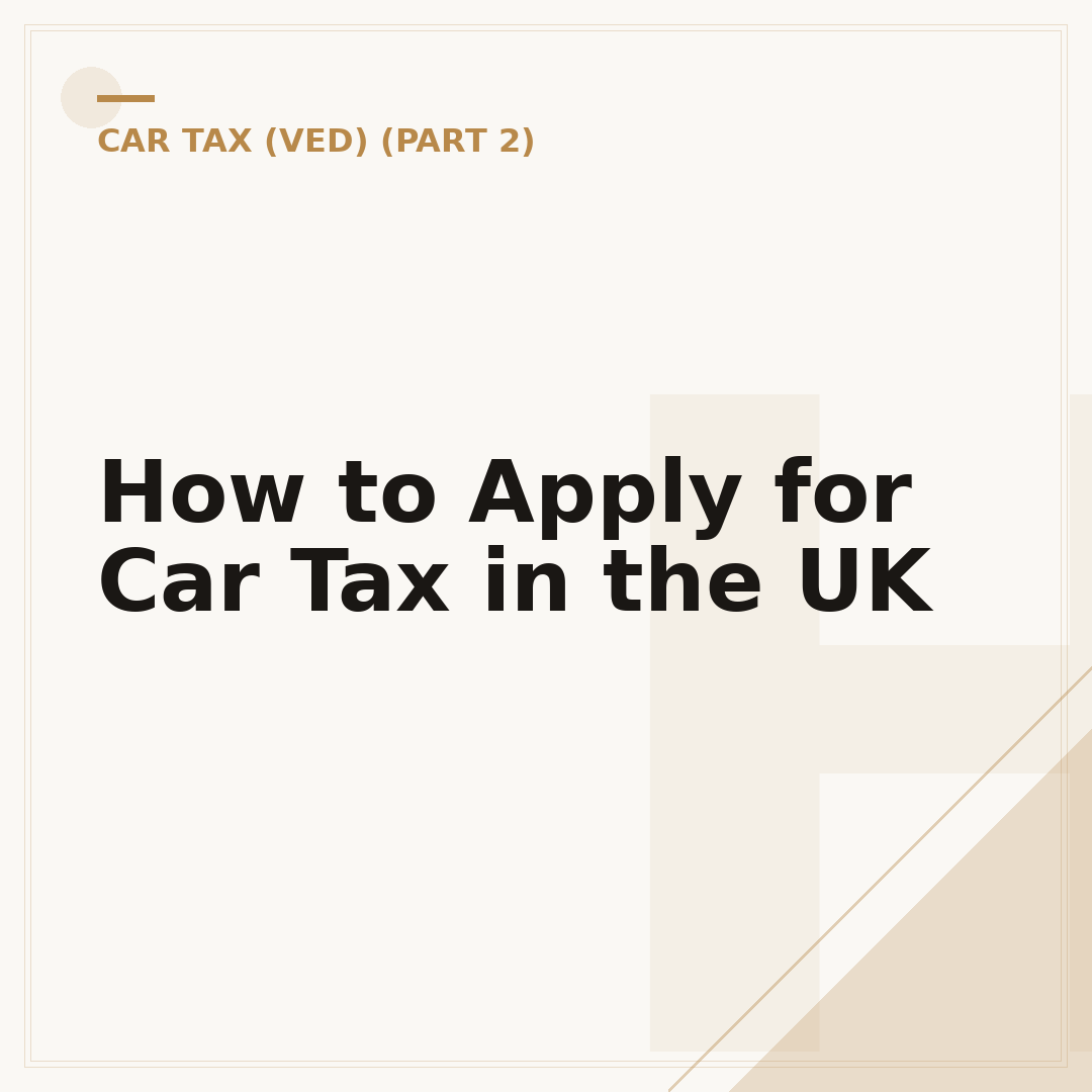 How to Apply for Car Tax in the UK