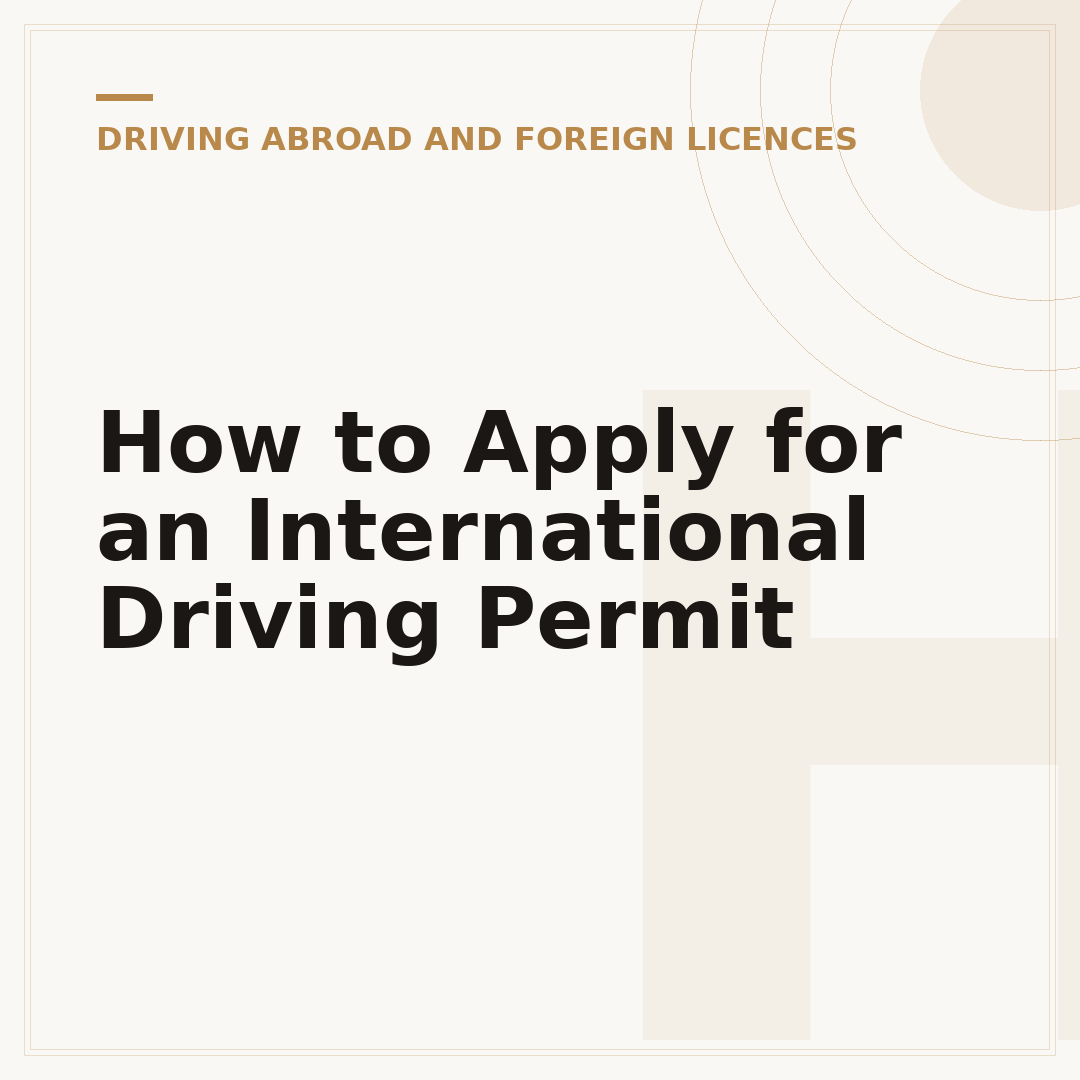 How to Apply for an International Driving Permit