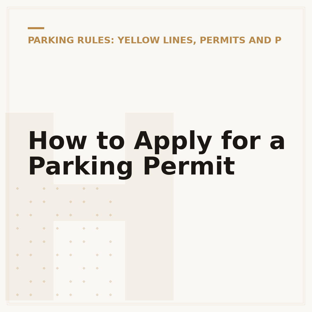 How to Apply for a Parking Permit