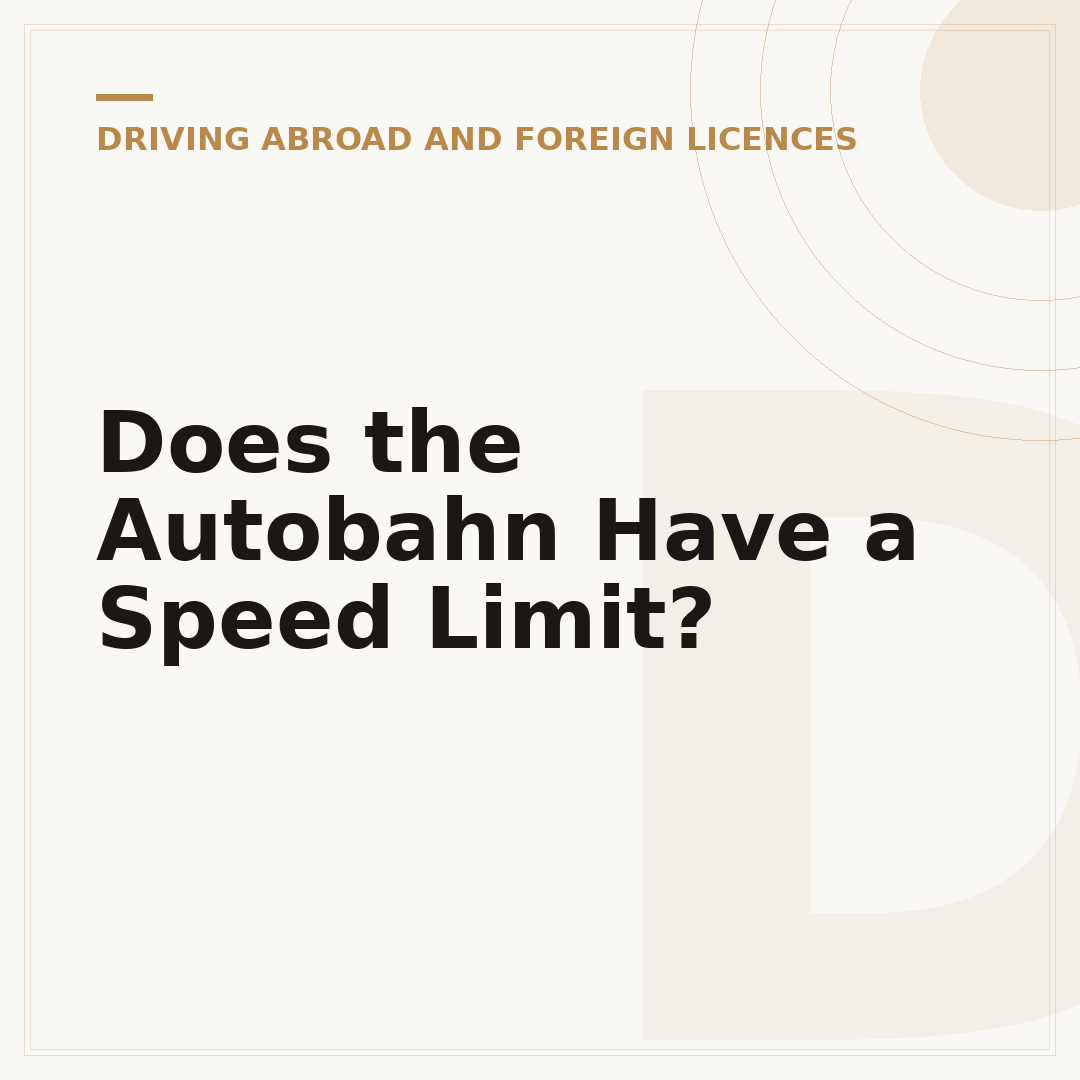 Does the Autobahn Have a Speed Limit?