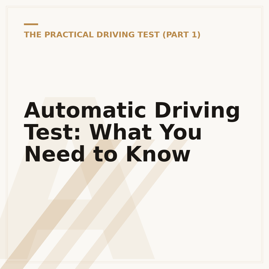 Automatic Driving Test: What You Need to Know