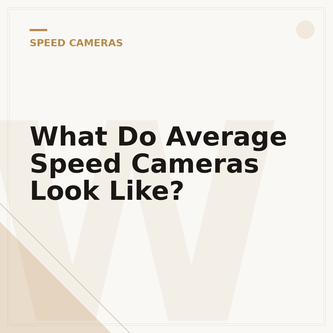 What Do Average Speed Cameras Look Like?