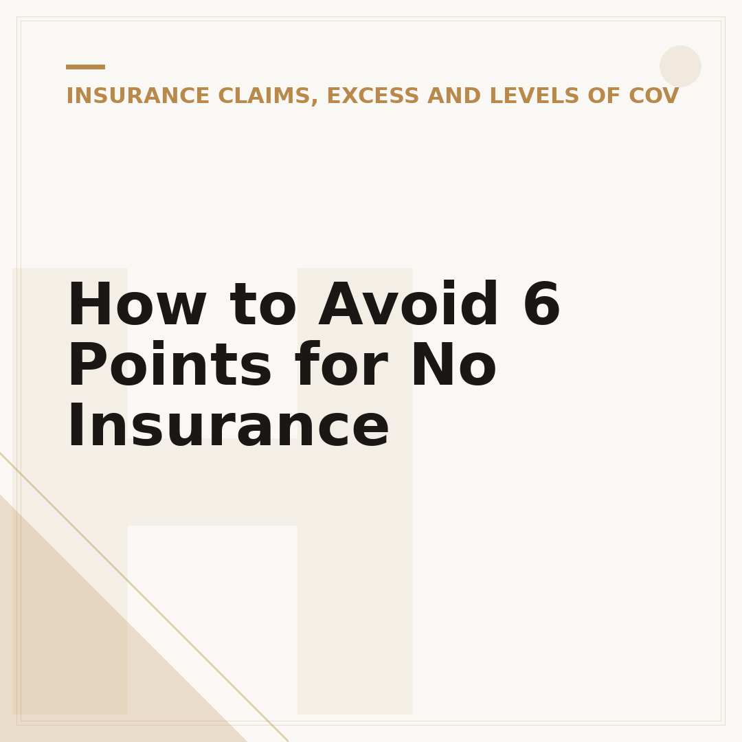 How to Avoid 6 Points for No Insurance