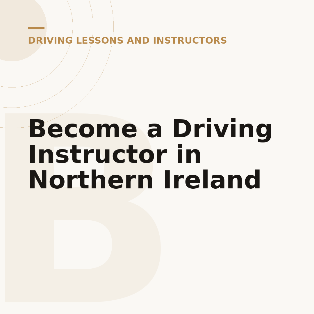 Become a Driving Instructor in Northern Ireland