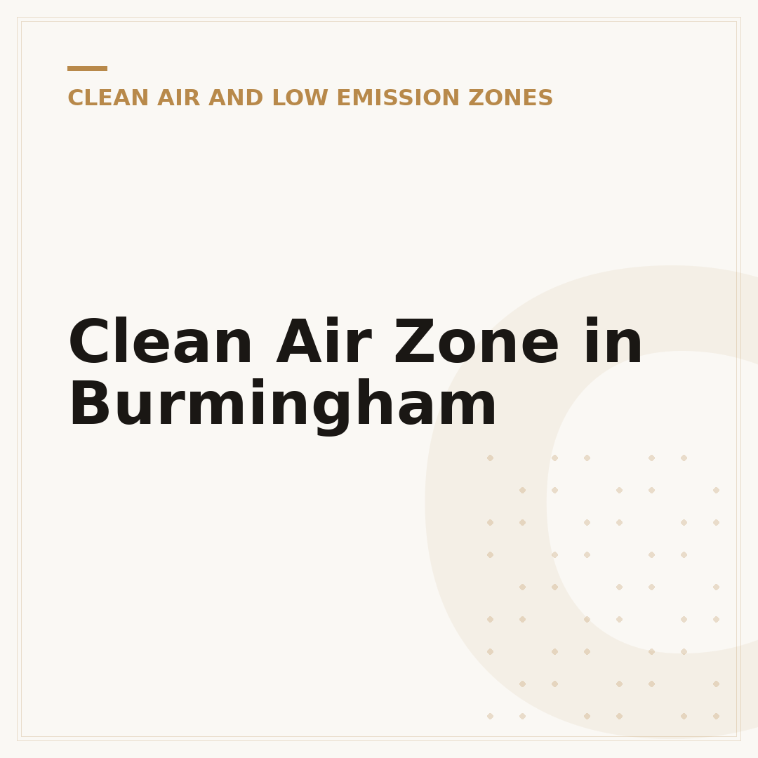Clean Air Zone in Burmingham