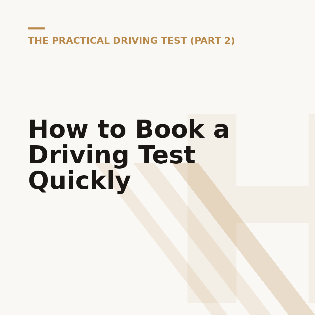 How to Book a Driving Test Quickly