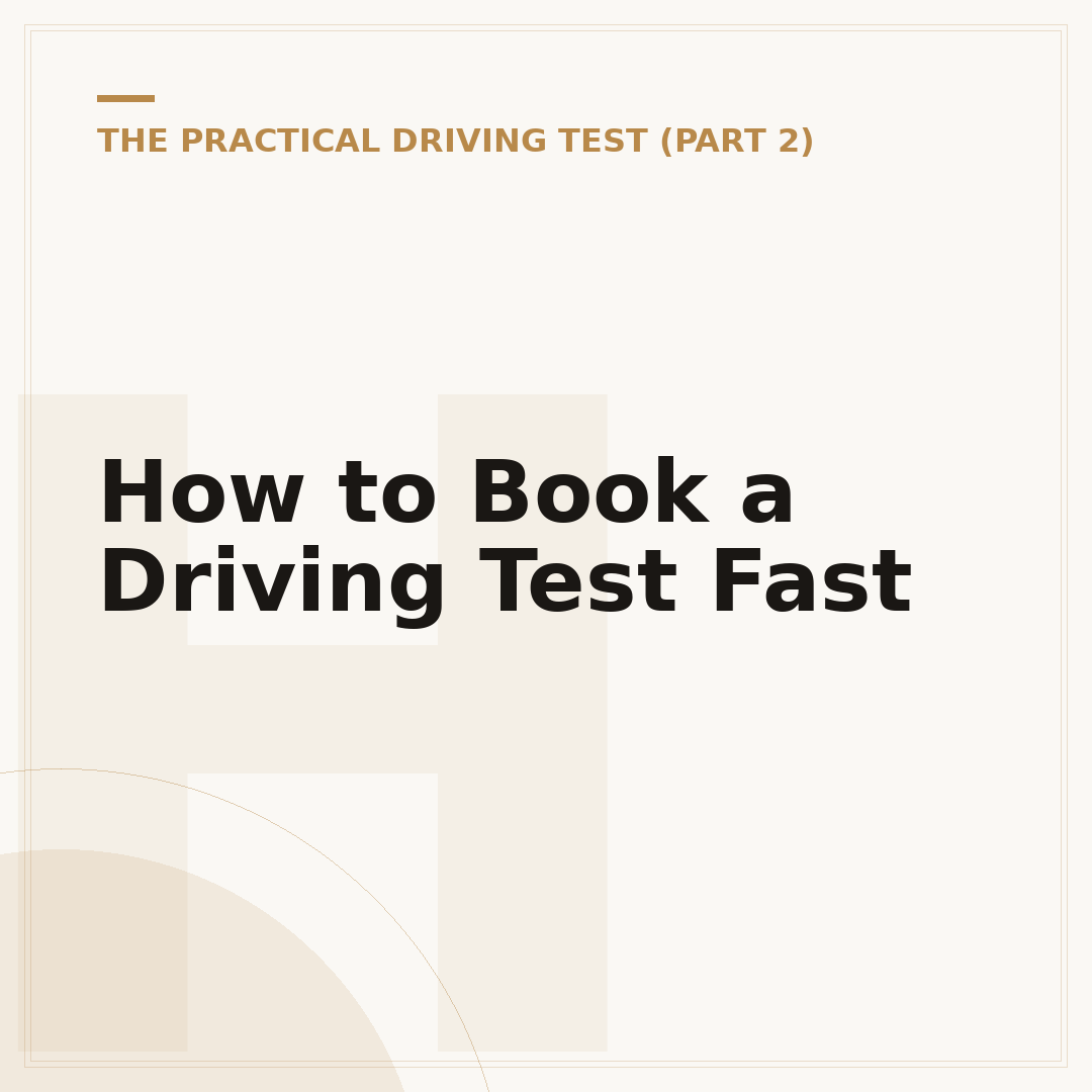 How to Book a Driving Test Fast