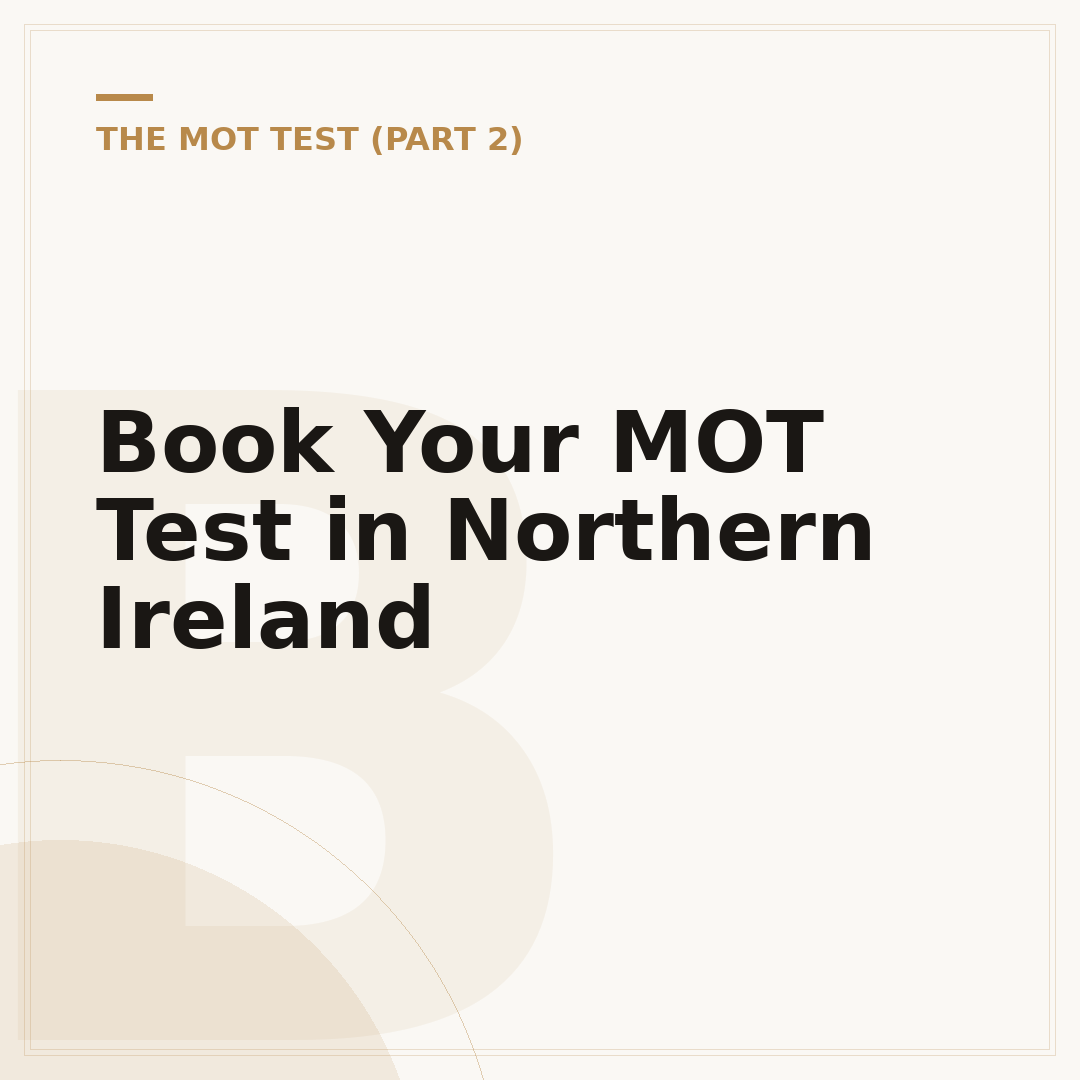 Book Your MOT Test in Northern Ireland