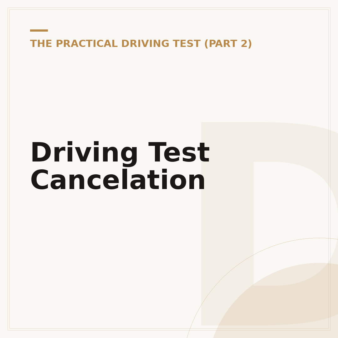 Driving Test Cancelation