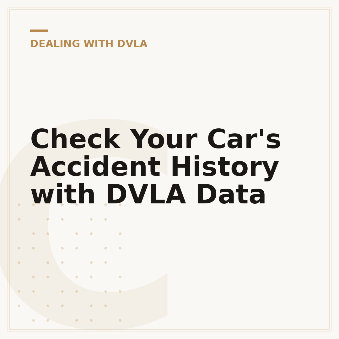 Check Your Car's Accident History with DVLA Data