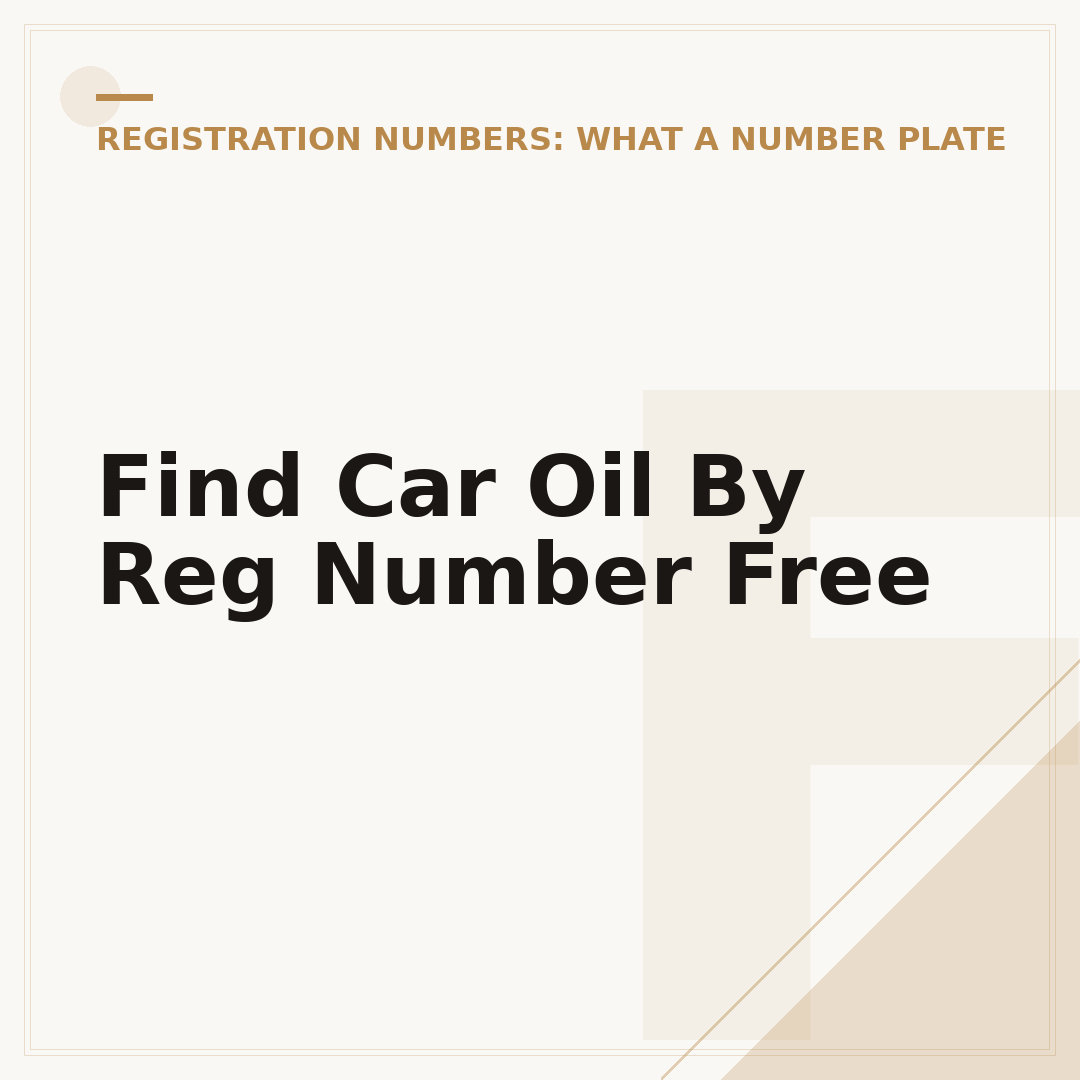 Find Car Oil By Reg Number Free
