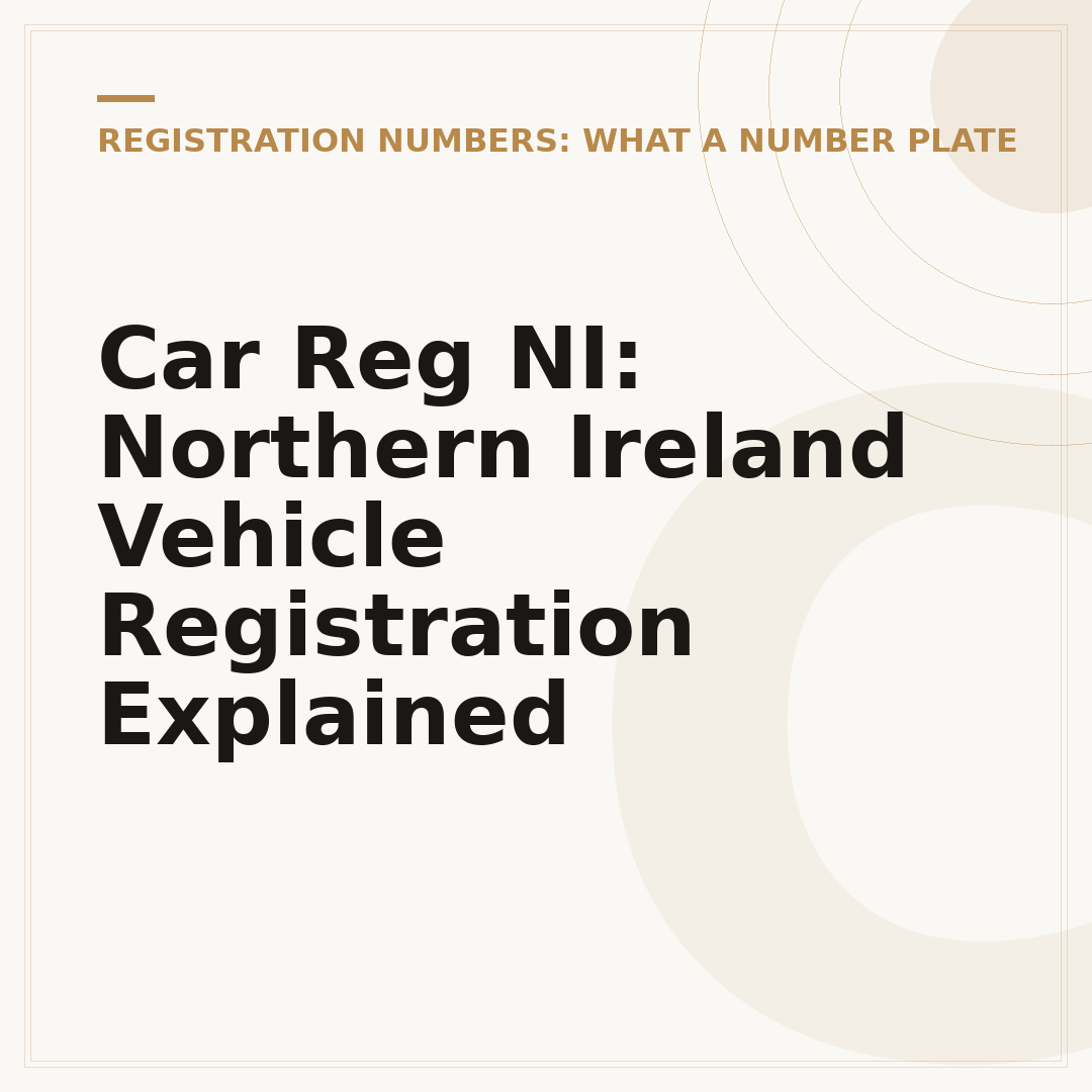 Car Reg NI: Northern Ireland Vehicle Registration Explained