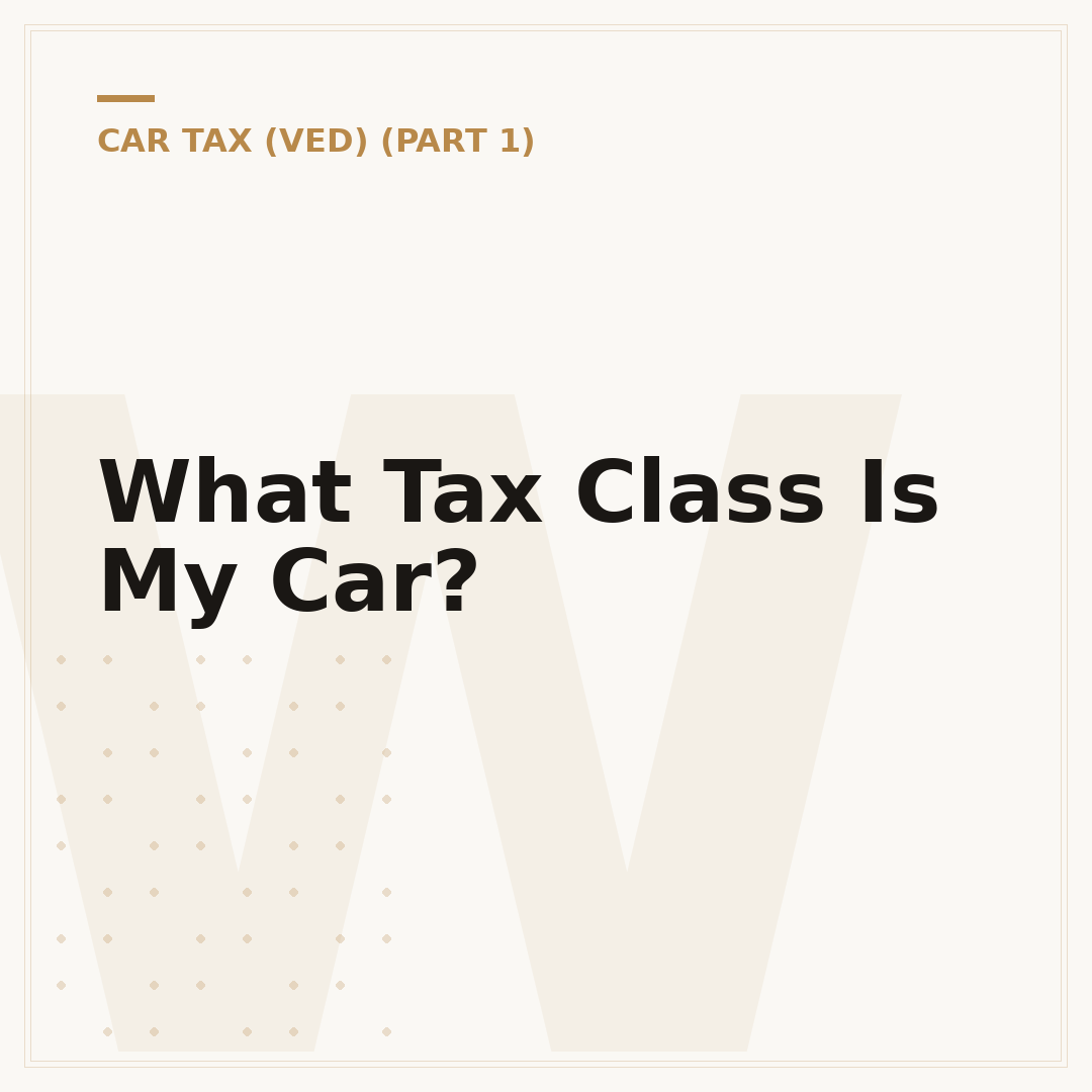 What Tax Class Is My Car?