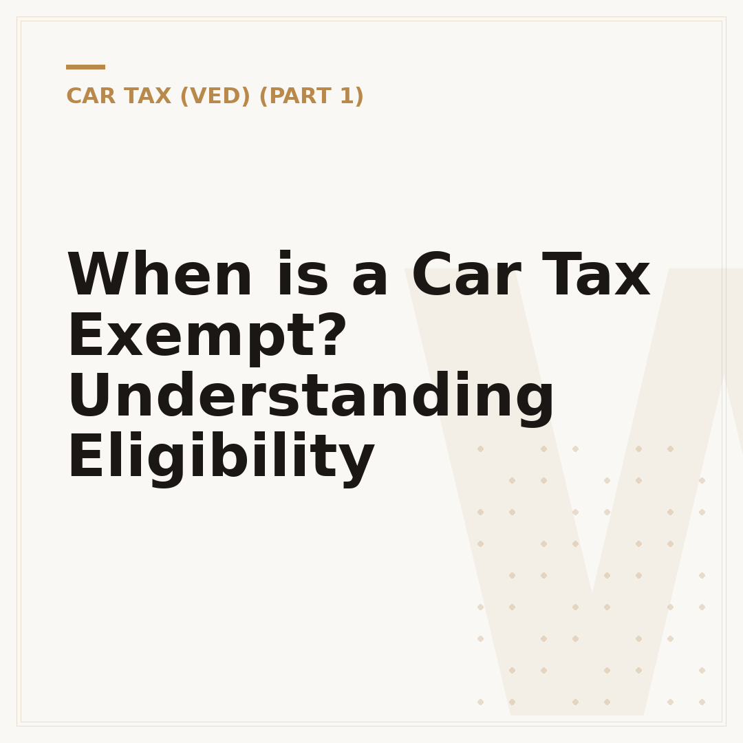When is a Car Tax Exempt? Understanding Eligibility