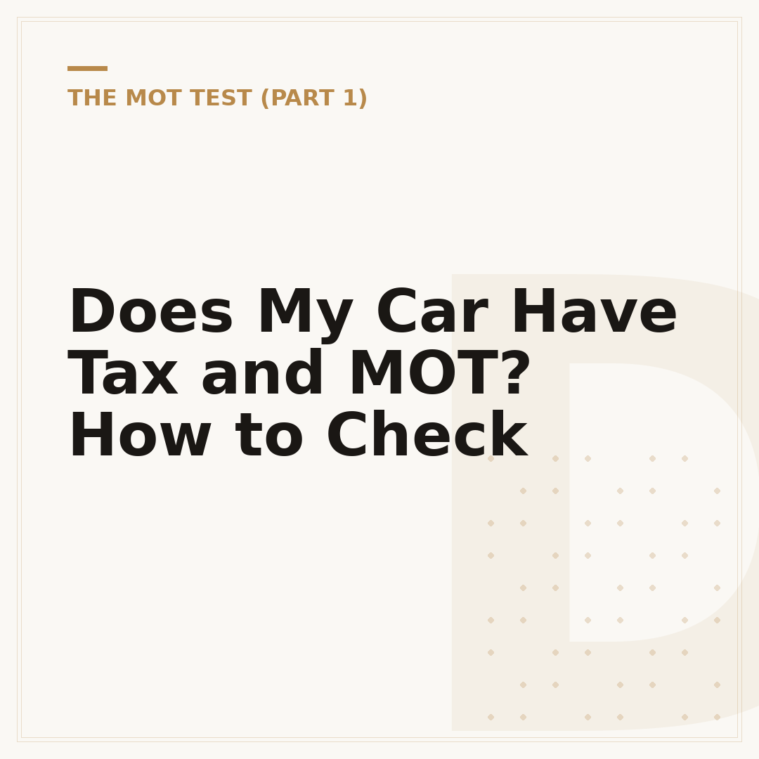 Does My Car Have Tax and MOT? How to Check