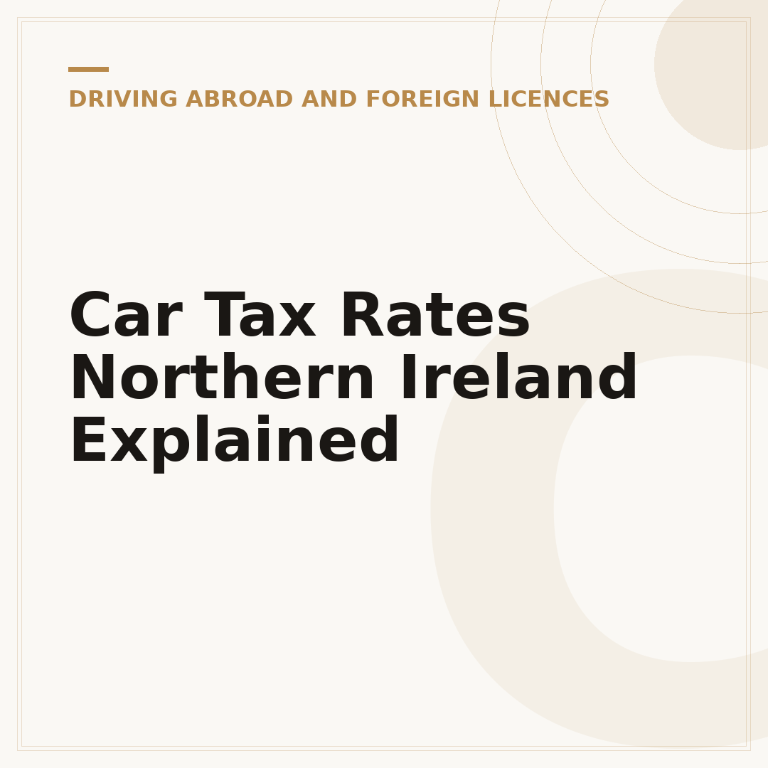 Car Tax Rates Northern Ireland Explained