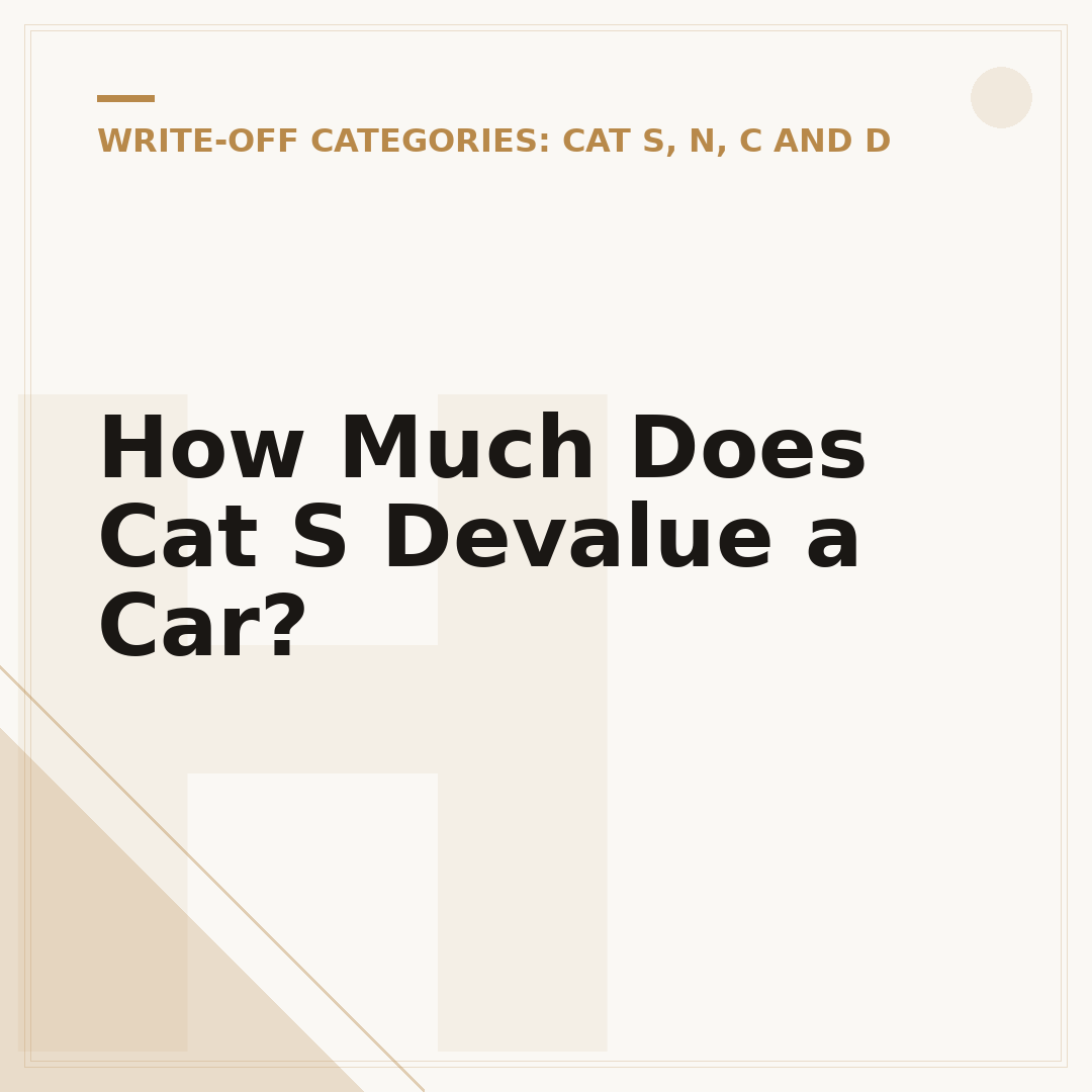 How Much Does Cat S Devalue a Car?