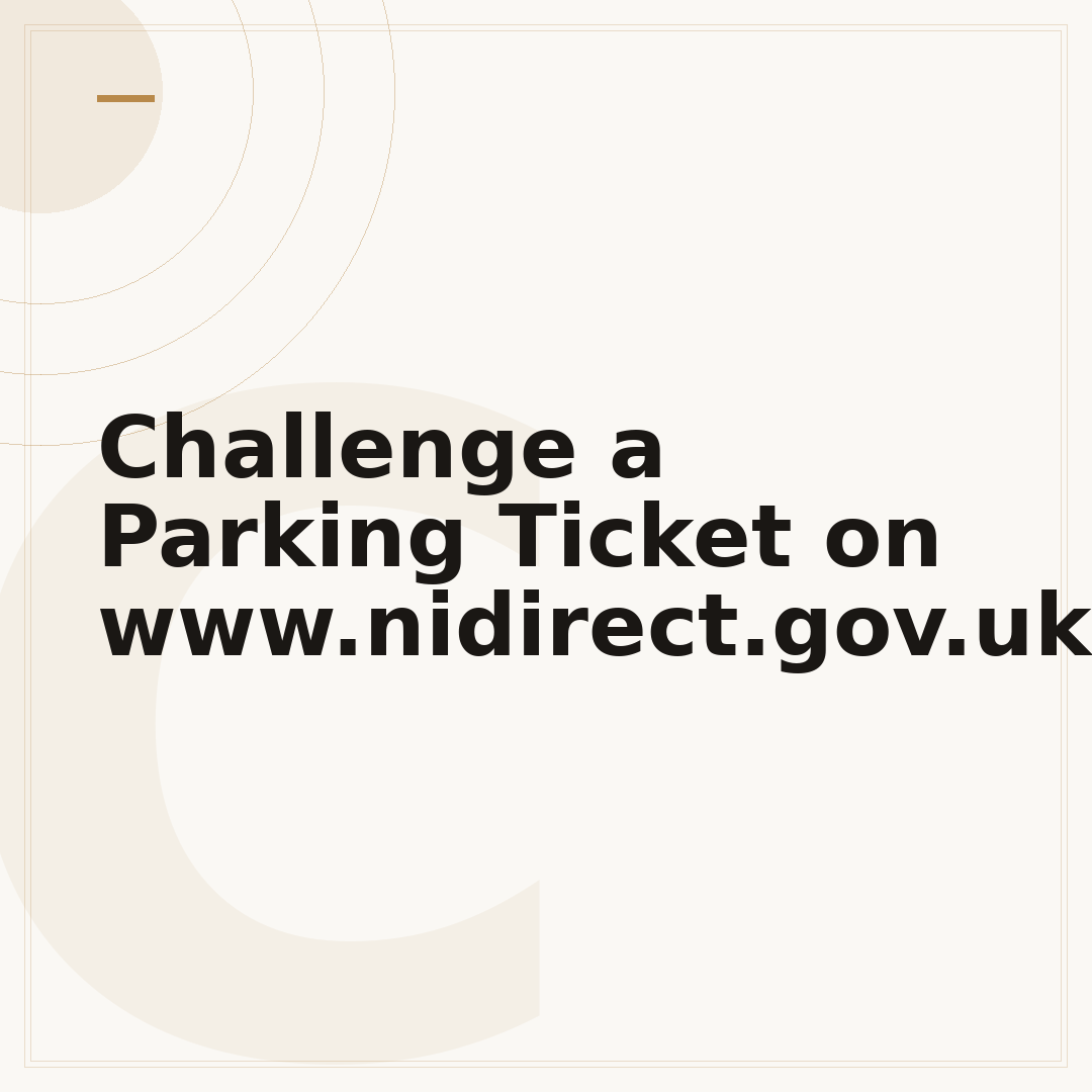 Challenge a Parking Ticket on www.nidirect.gov.uk