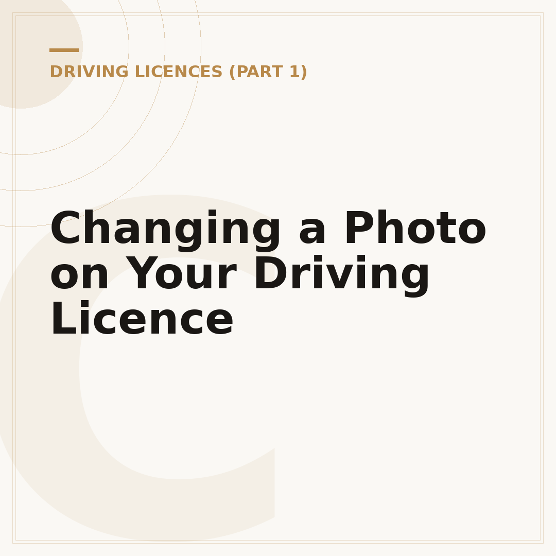 Changing a Photo on Your Driving Licence