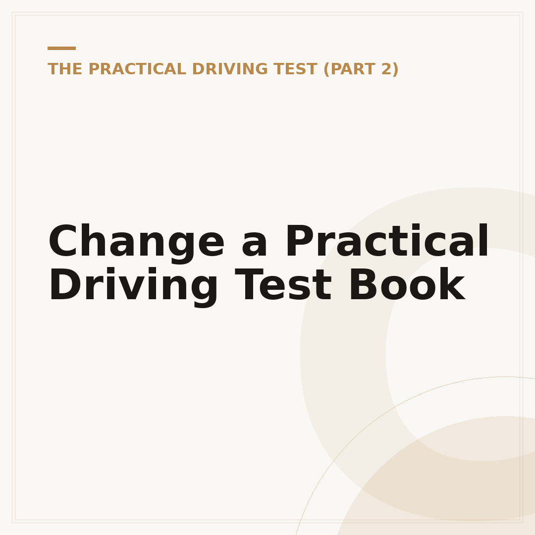Change a Practical Driving Test Book