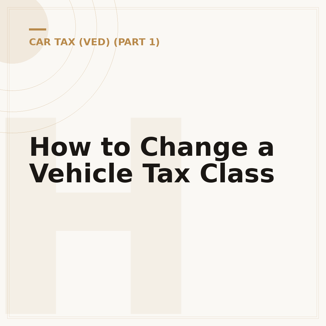 How to Change a Vehicle Tax Class